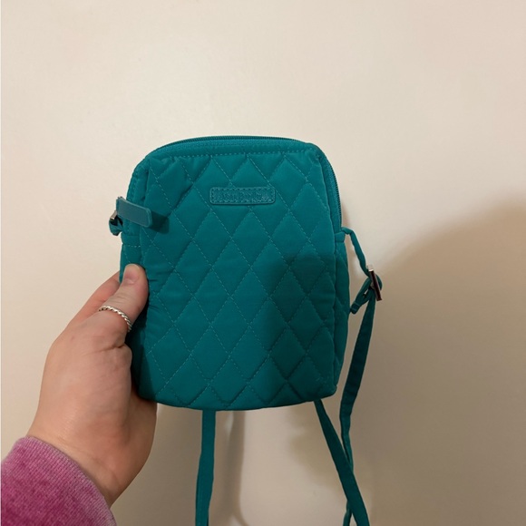VERA BRADLEY MINI VIVIAN CROSSBODY TURQUOISE ID Case Cell Phone Crossbody Bundle - Picture 9 of 9